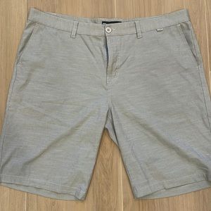 Travis Mathew Grey White Striped Shorts Size 42